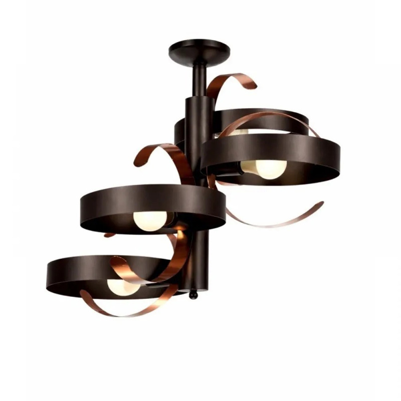 NG Lighting Κρεμαστό Φωτιστικό Οροφής Χειροποίητο Μεταλλικό Σκουριά/Χαλκός Τετράφωτο Ε27 60x55cm 2026087